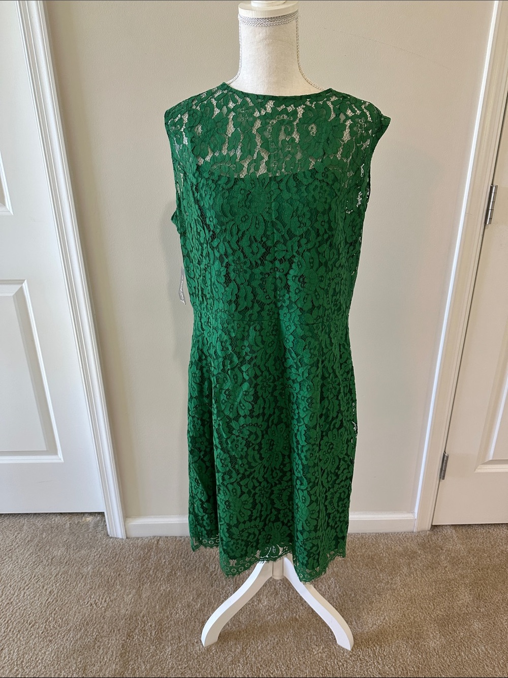 eva mendes for New York & Company Emerald Green Lace Dress